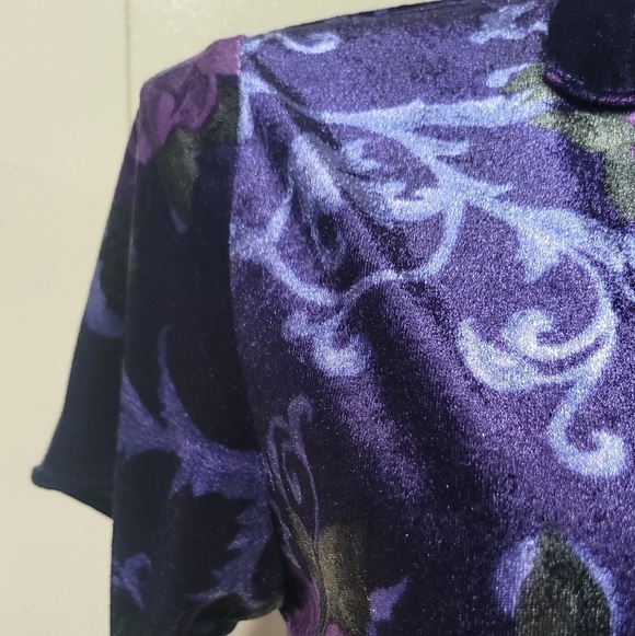 VTG California Dynasty Purple Floral Pajamas Set Women’s Sz M - Picture 9 of 15